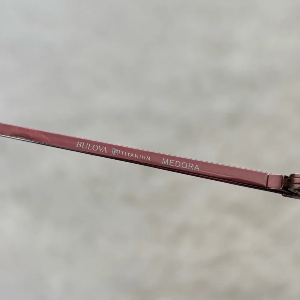 Bulova Medora Titanium Wine Eye Glasses Frame Only w/ Case 52-19 135